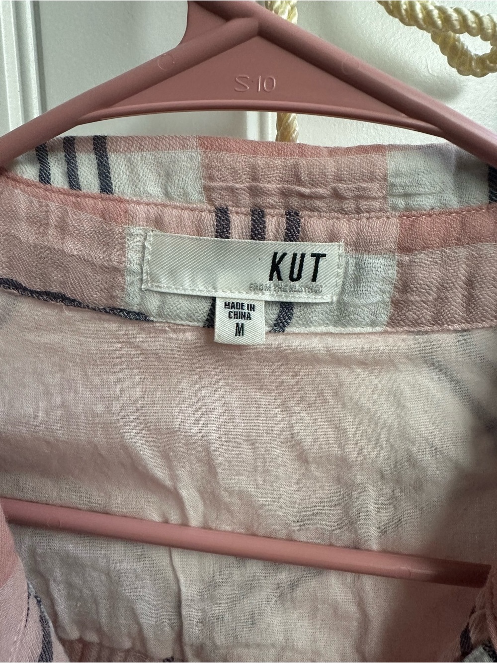 Kut from the Kloth Pink Plaid Button-Up Shirt an Blue Plaid 2 for the price of 1 - Picture 3 of 7